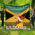 Custom Jamaica Christmas Quilt Jumieka Santa Lion - Wonder Print Shop
