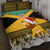 Custom Jamaica Christmas Quilt Bed Set Jumieka Santa Lion - Wonder Print Shop