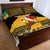 Custom Jamaica Christmas Quilt Bed Set Jumieka Santa Lion - Wonder Print Shop