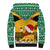 Custom Jamaica Christmas Sherpa Hoodie Jumieka Santa Lion - Wonder Print Shop