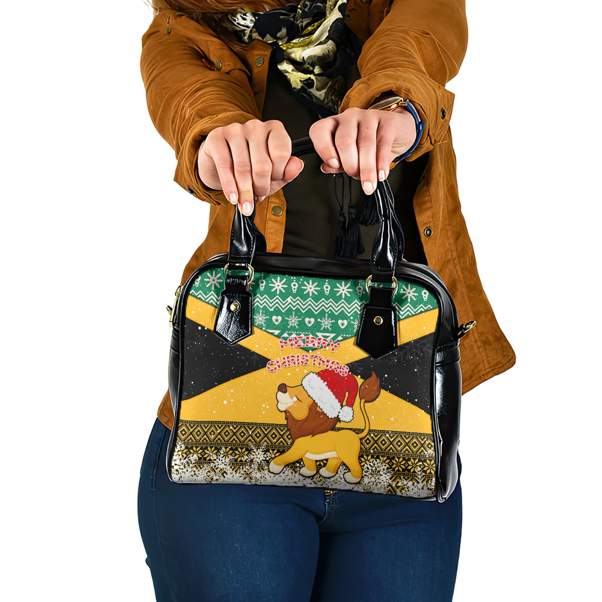 custom-jamaica-christmas-shoulder-handbag-jumieka-santa-lion
