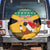 Custom Jamaica Christmas Spare Tire Cover Jumieka Santa Lion - Wonder Print Shop