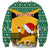 Custom Jamaica Christmas Sweatshirt Jumieka Santa Lion - Wonder Print Shop