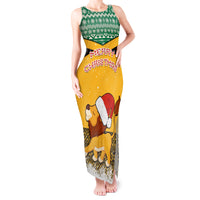 Custom Jamaica Christmas Tank Maxi Dress Jumieka Santa Lion - Wonder Print Shop