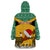 Custom Jamaica Christmas Wearable Blanket Hoodie Jumieka Santa Lion - Wonder Print Shop