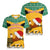 Custom Jamaica Christmas Women V Neck T Shirt Jumieka Santa Lion - Wonder Print Shop