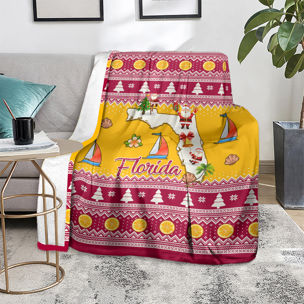 florida-christmas-blanket-santa-claus-florida-map-with-orange