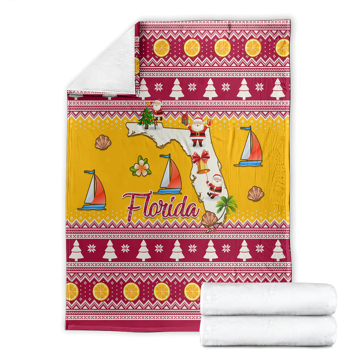 florida-christmas-blanket-santa-claus-florida-map-with-orange
