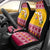 Florida Christmas Car Seat Cover Santa Claus Florida Map With Orange - Wonder Print Shop