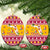 Florida Christmas Ceramic Ornament Santa Claus Florida Map With Orange - Wonder Print Shop
