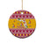 Florida Christmas Ceramic Ornament Santa Claus Florida Map With Orange - Wonder Print Shop
