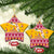 Florida Christmas Ceramic Ornament Santa Claus Florida Map With Orange - Wonder Print Shop