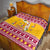 Florida Christmas Quilt Santa Claus Florida Map With Orange - Wonder Print Shop
