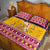 Florida Christmas Quilt Bed Set Santa Claus Florida Map With Orange - Wonder Print Shop