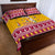 Florida Christmas Quilt Bed Set Santa Claus Florida Map With Orange - Wonder Print Shop