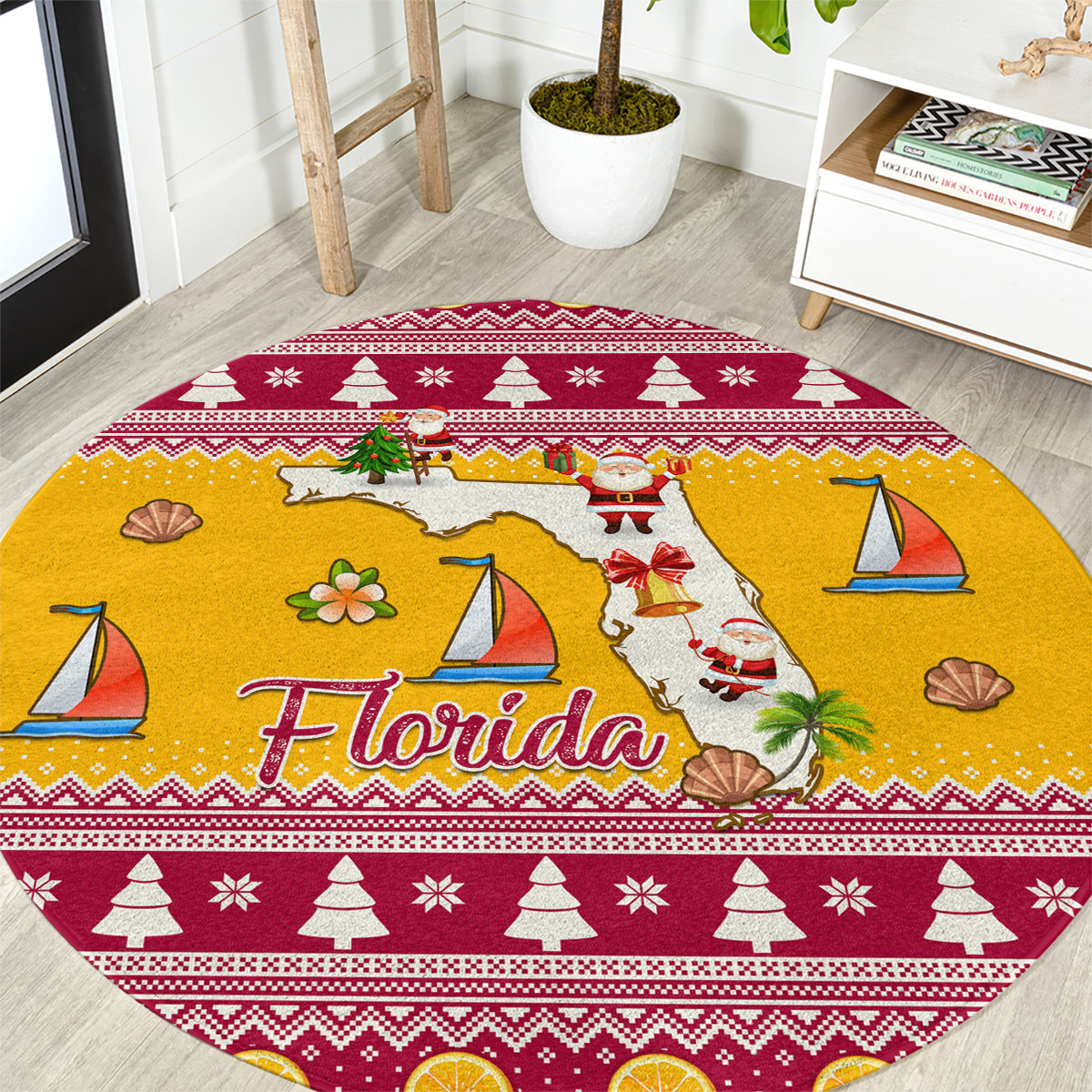 florida-christmas-round-carpet-santa-claus-florida-map-with-orange