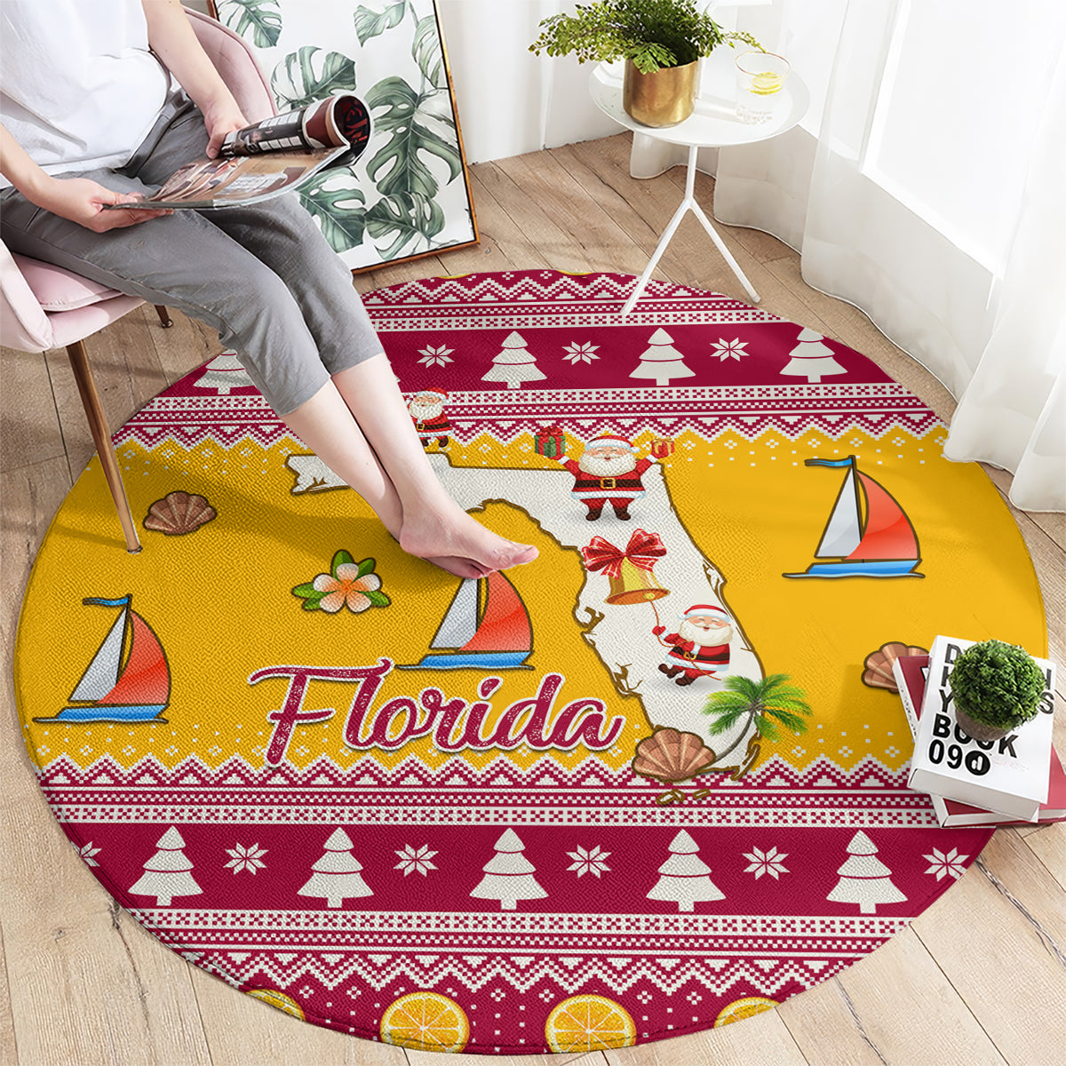 florida-christmas-round-carpet-santa-claus-florida-map-with-orange