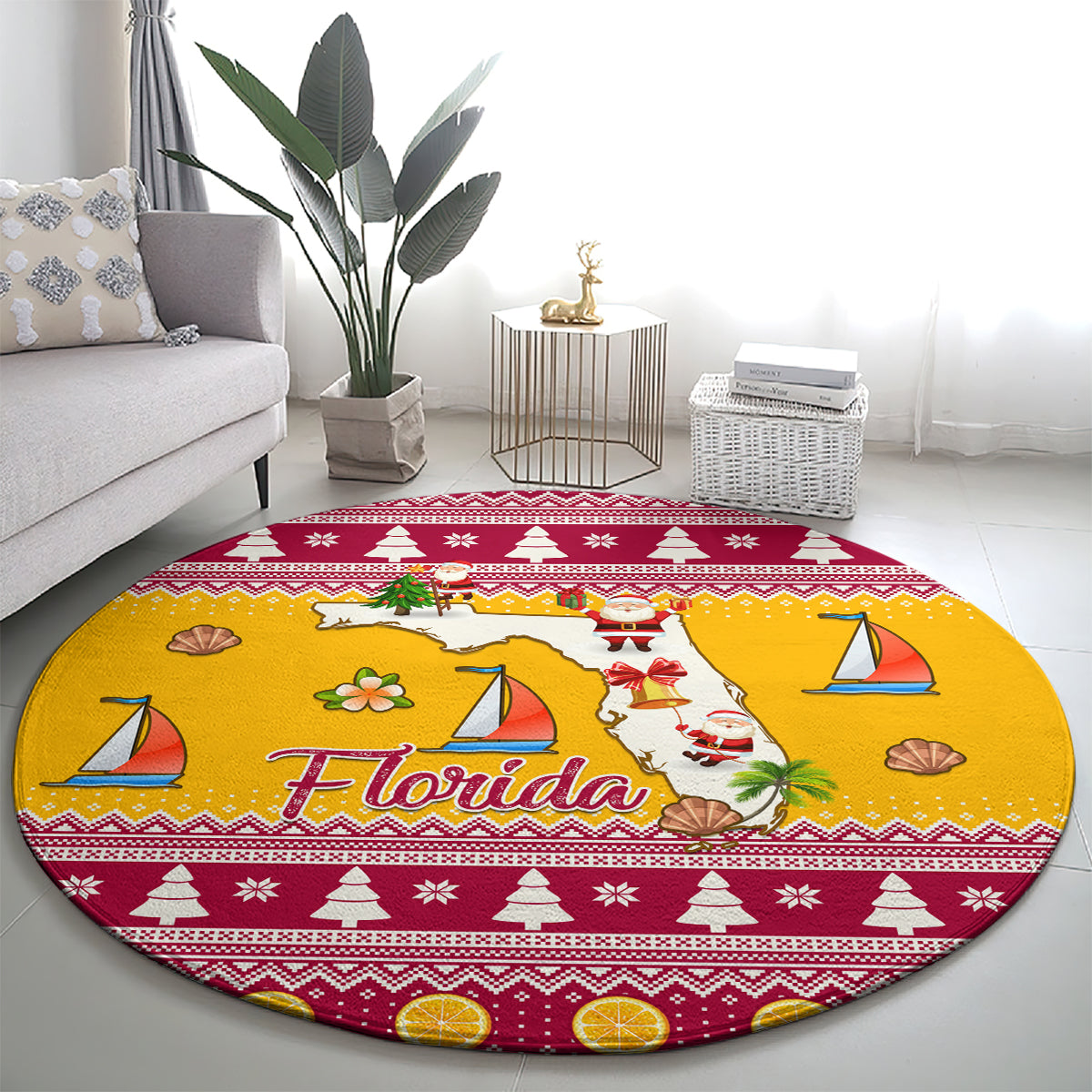florida-christmas-round-carpet-santa-claus-florida-map-with-orange