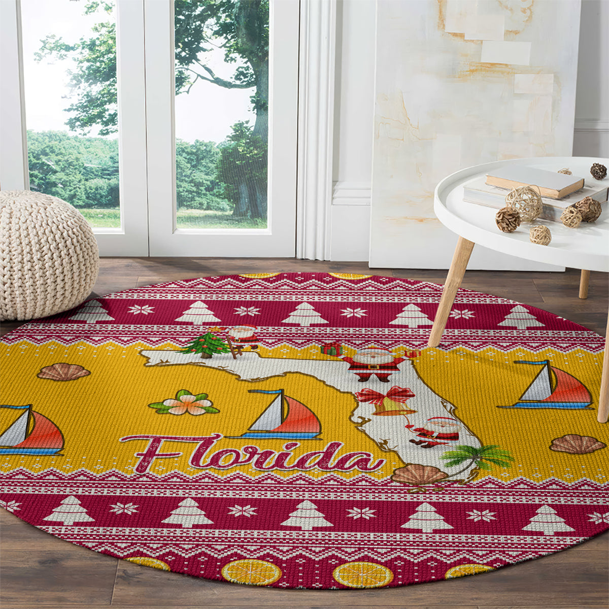 florida-christmas-round-carpet-santa-claus-florida-map-with-orange