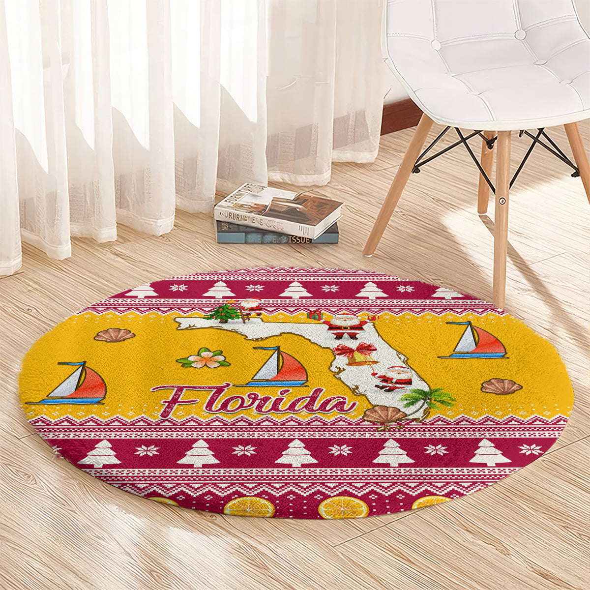 florida-christmas-round-carpet-santa-claus-florida-map-with-orange