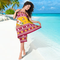 Florida Christmas Sarong Santa Claus Florida Map With Orange - Wonder Print Shop