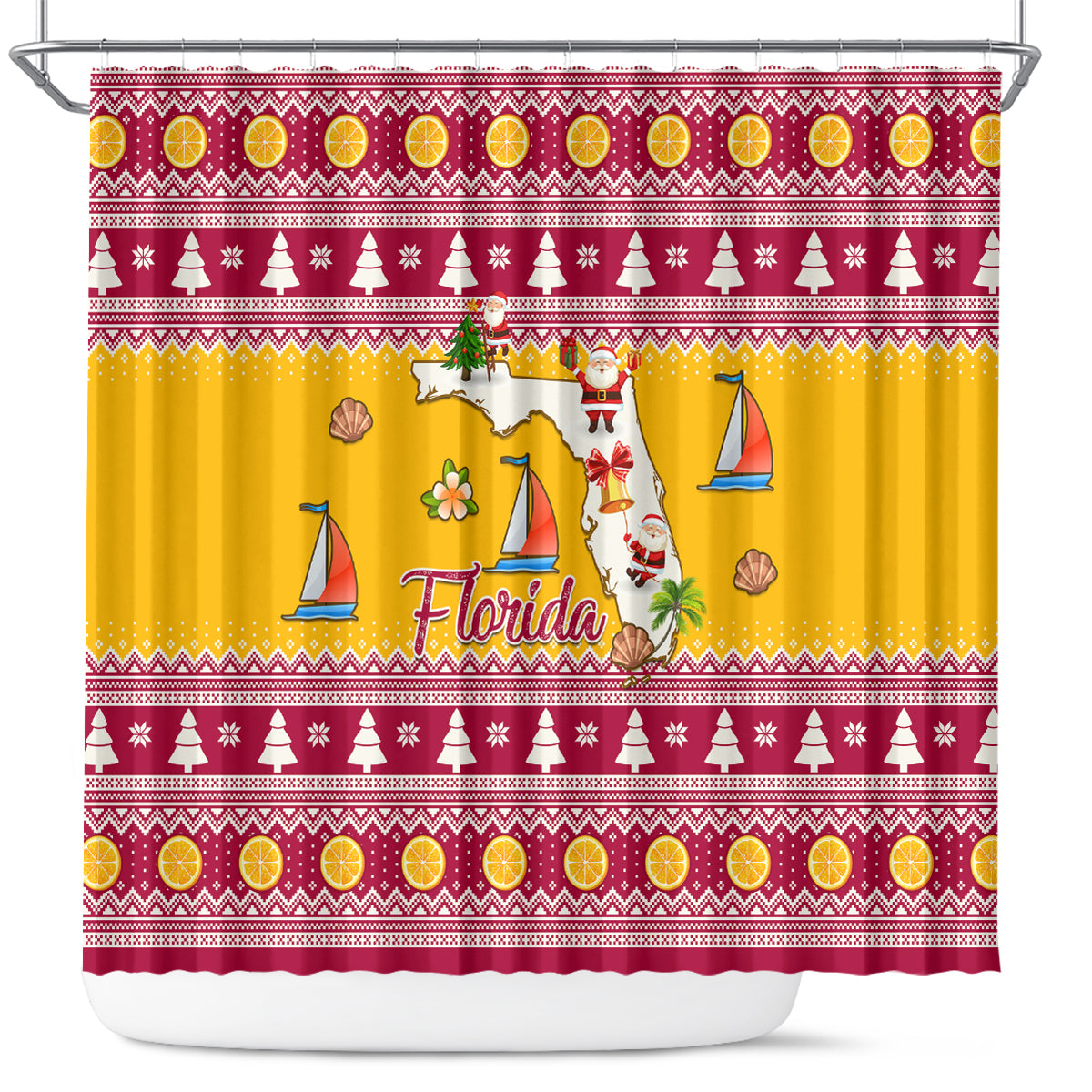 florida-christmas-shower-curtain-santa-claus-florida-map-with-orange