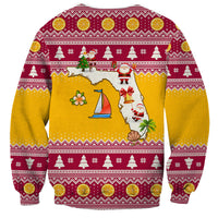 Florida Christmas Sweatshirt Santa Claus Florida Map With Orange - Wonder Print Shop