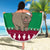 Custom California Christmas Beach Blanket Santa Grizzly Bear With Grape - Wonder Print Shop