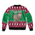 Custom California Christmas Bomber Jacket Santa Grizzly Bear With Grape - Wonder Print Shop