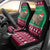 Custom California Christmas Car Seat Cover Santa Grizzly Bear With Grape - Wonder Print Shop