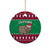 California Christmas Ceramic Ornament Santa Grizzly Bear With Grape - Wonder Print Shop