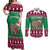 Custom California Christmas Couples Matching Off Shoulder Maxi Dress and Long Sleeve Button Shirt Santa Grizzly Bear With Grape - Wonder Print Shop