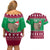 Custom California Christmas Couples Matching Off Shoulder Short Dress and Hawaiian Shirt Santa Grizzly Bear With Grape - Wonder Print Shop