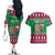 Custom California Christmas Couples Matching Off The Shoulder Long Sleeve Dress and Hawaiian Shirt Santa Grizzly Bear With Grape - Wonder Print Shop