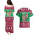 Custom California Christmas Couples Matching Puletasi Dress and Hawaiian Shirt Santa Grizzly Bear With Grape - Wonder Print Shop