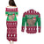 Custom California Christmas Couples Matching Puletasi Dress and Long Sleeve Button Shirt Santa Grizzly Bear With Grape - Wonder Print Shop
