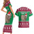 Custom California Christmas Couples Matching Short Sleeve Bodycon Dress and Hawaiian Shirt Santa Grizzly Bear With Grape - Wonder Print Shop