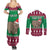 Custom California Christmas Couples Matching Summer Maxi Dress and Long Sleeve Button Shirt Santa Grizzly Bear With Grape - Wonder Print Shop