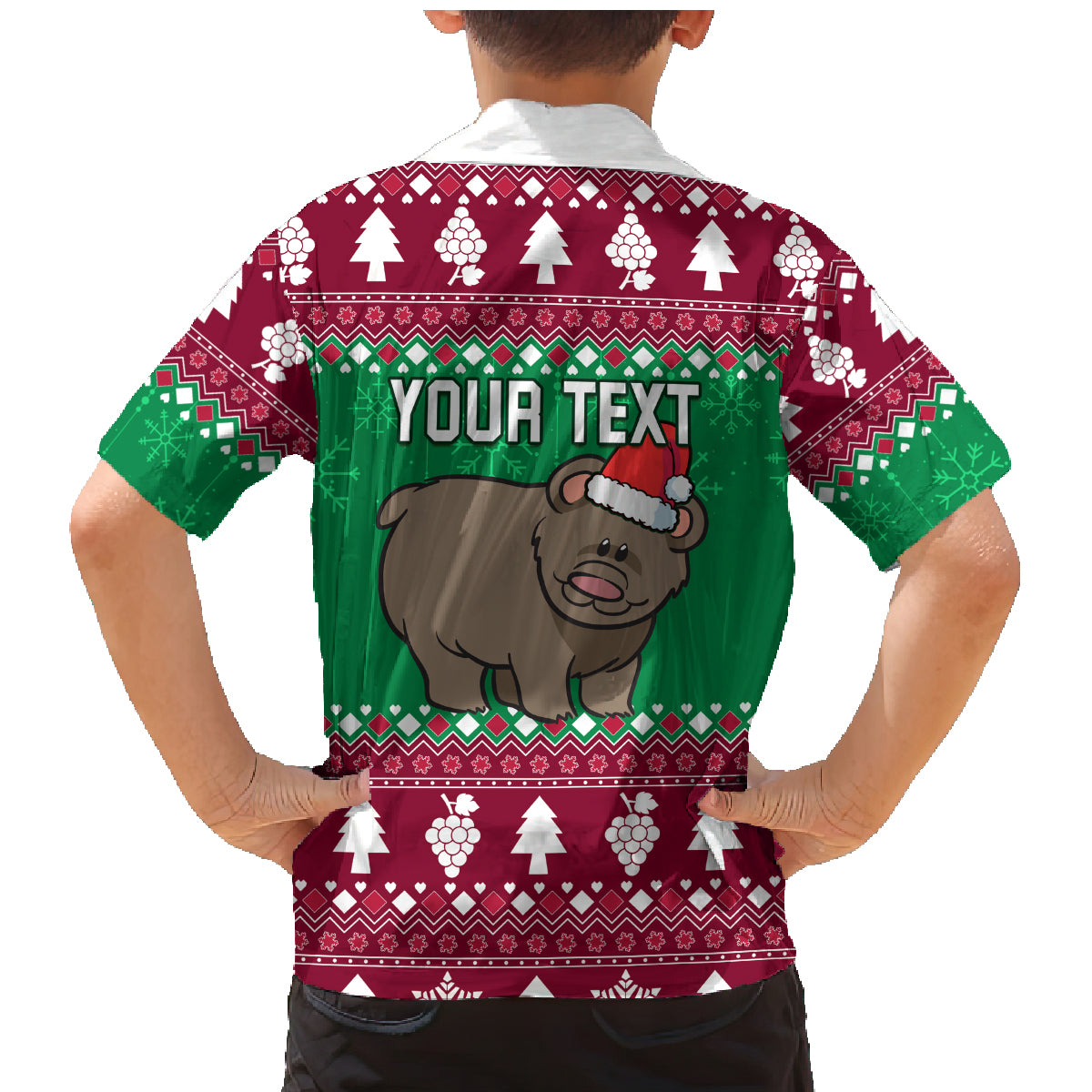 Custom California Christmas Family Matching Mermaid Dress and Hawaiian Shirt Santa Grizzly Bear With Grape - Wonder Print Shop