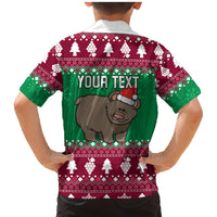 Custom California Christmas Family Matching Mermaid Dress and Hawaiian Shirt Santa Grizzly Bear With Grape - Wonder Print Shop