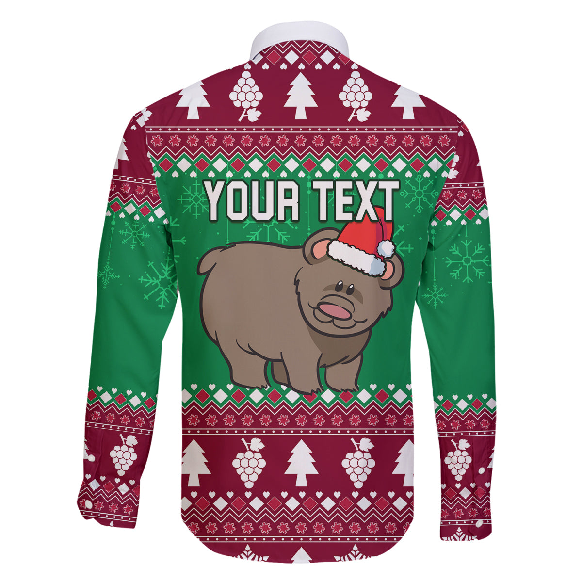 Custom California Christmas Family Matching Mermaid Dress and Hawaiian Shirt Santa Grizzly Bear With Grape - Wonder Print Shop