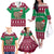 Custom California Christmas Family Matching Off Shoulder Long Sleeve Dress and Hawaiian Shirt Santa Grizzly Bear With Grape - Wonder Print Shop