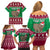 Custom California Christmas Family Matching Off Shoulder Short Dress and Hawaiian Shirt Santa Grizzly Bear With Grape - Wonder Print Shop