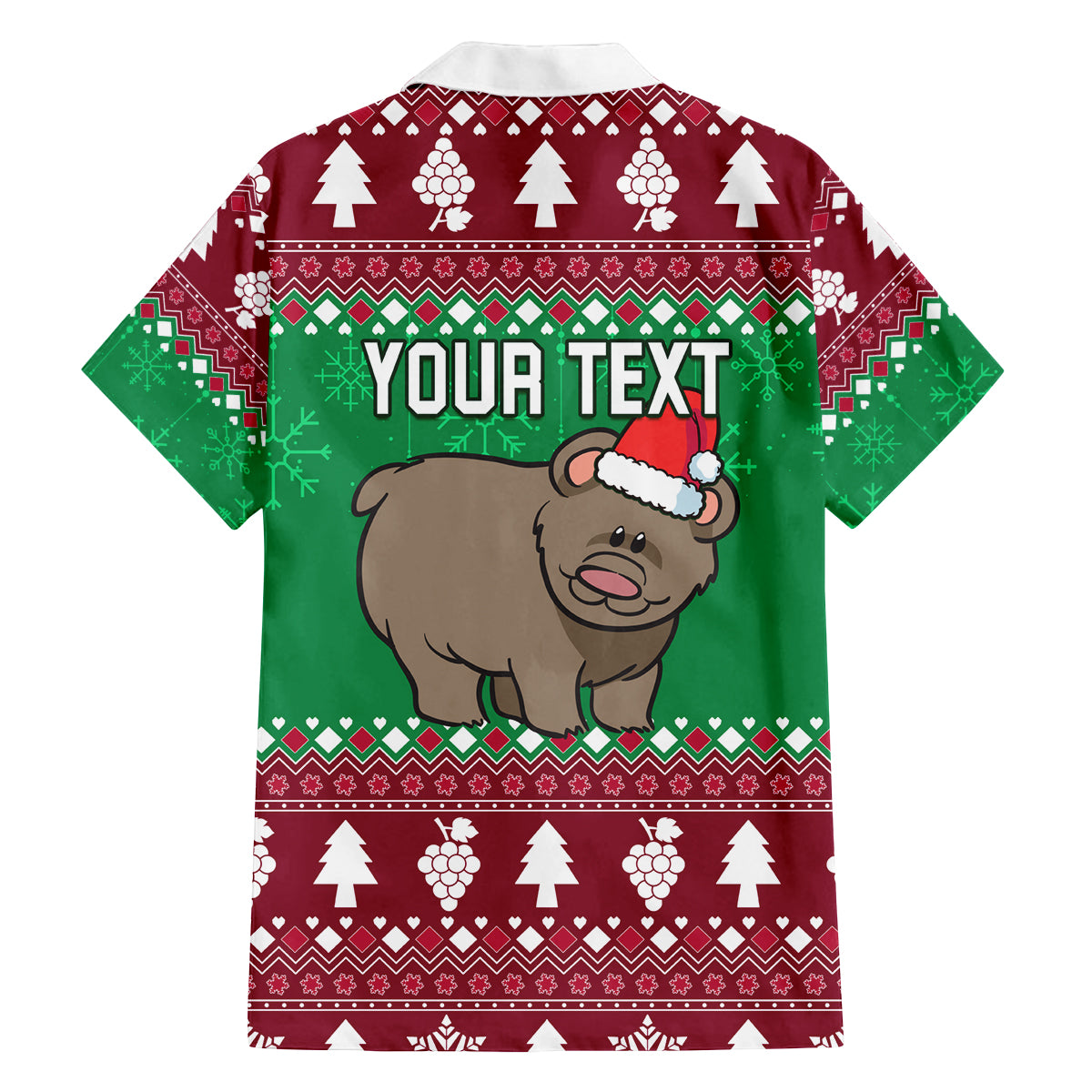 Custom California Christmas Family Matching Puletasi Dress and Hawaiian Shirt Santa Grizzly Bear With Grape - Wonder Print Shop