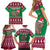 Custom California Christmas Family Matching Short Sleeve Bodycon Dress and Hawaiian Shirt Santa Grizzly Bear With Grape - Wonder Print Shop