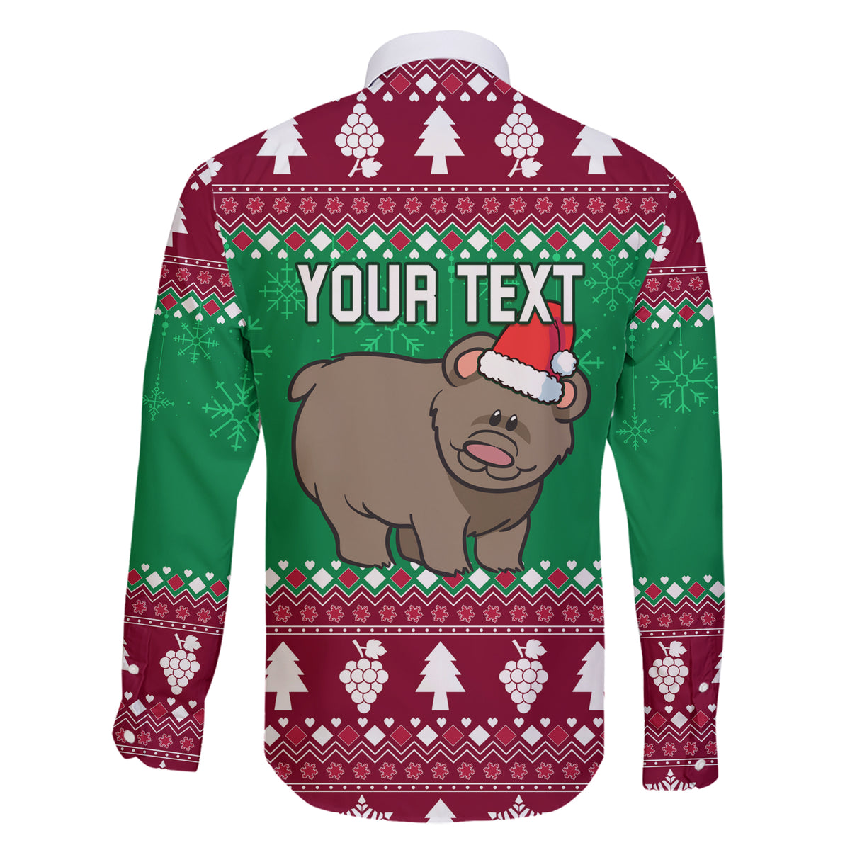 Custom California Christmas Family Matching Short Sleeve Bodycon Dress and Hawaiian Shirt Santa Grizzly Bear With Grape - Wonder Print Shop