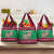 Custom California Christmas Grocery Bag Santa Grizzly Bear With Grape