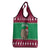 Custom California Christmas Grocery Bag Santa Grizzly Bear With Grape