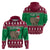 Custom California Christmas Hoodie Santa Grizzly Bear With Grape - Wonder Print Shop
