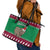 Custom California Christmas Leather Tote Bag Santa Grizzly Bear With Grape - Wonder Print Shop